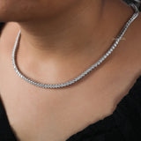 12.50 TCW Round Cut Lab Grown Diamond Tennis Layering Necklace