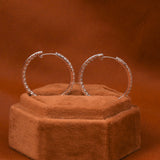 Round Cut Lab Grown Diamond Hoops Earrings