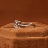 Asscher & Emerald Cut Lab Grown Diamond Toi et Moi Engagement Ring