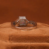 Princess Cut Lab Grown Diamond Split Shank Engagement Ring