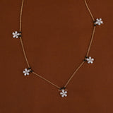 Pear Cut Lab Grown Diamond Flower Minimalist Necklace