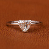 Heart Cut Lab Grown Diamond Solitaire Engagement Ring