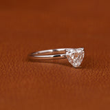 Heart Cut Lab Grown Diamond Solitaire Engagement Ring