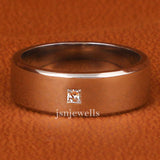 Princess Cut Lab Grown Diamond Bezel Solitaire Men's Ring