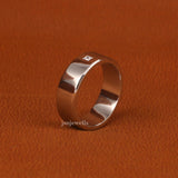 Princess Cut Lab Grown Diamond Bezel Solitaire Men's Ring