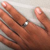 Princess Cut Lab Grown Diamond Bezel Solitaire Men's Ring