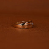 Round Cut Lab Grown Diamond Channel Men's Wedding Band