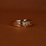 Round Cut Lab Grown Diamond Channel Men's Wedding Band