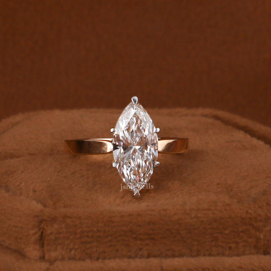 Marquise Cut Lab Grown Diamond Solitaire Engagement Ring