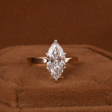 Marquise Cut Lab Grown Diamond Solitaire Engagement Ring