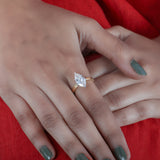 Marquise Cut Lab Grown Diamond Solitaire Engagement Ring