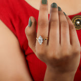 Marquise Cut Lab Grown Diamond Solitaire Engagement Ring
