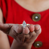 Marquise Cut Lab Grown Diamond Solitaire Engagement Ring