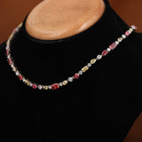 Multi Shape Lab Grown Diamond Tennis Layering Necklace