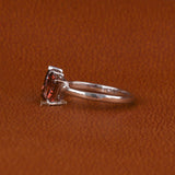 Pink Pear & Radiant Cut Lab Grown Diamond Toi et Moi Engagement Ring