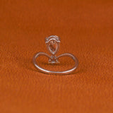 Pink Pear & Round Cut Lab Grown Diamond Two Stone Engagement Ring