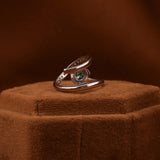 Green Round Cut Lab Grown Diamond Bypass Pave Engagement Ring