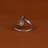 Pear Cut Lab Grown Diamond Double Bypass Engagement Ring