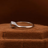 Coffin Cut Lab Grown Diamond Bezel Solitaire Engagement Ring