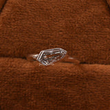 Coffin Cut Lab Grown Diamond Bezel Solitaire Engagement Ring