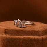 Multi Cuts Lab Grown Diamond Bezel Half Eternity Wedding Band