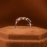 Multi Cuts Lab Grown Diamond Bezel Half Eternity Wedding Band