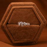 Multi Cuts Lab Grown Diamond Bezel Half Eternity Wedding Band