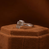 Pink Cushion & Trillion Cut Lab Grown Diamond Bypass Toi et Moi Engagement Ring