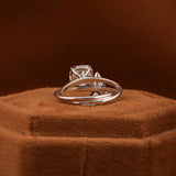 Pink Cushion & Trillion Cut Lab Grown Diamond Bypass Toi et Moi Engagement Ring