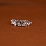 Round Cut Lab Grown Diamond Half Tennis Bracelet