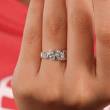 Multi Cuts Lab Grown Diamond Bezel Half Eternity Wedding Band