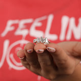 Multi Cuts Lab Grown Diamond Bezel Half Eternity Wedding Band