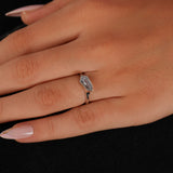 Coffin Cut Lab Grown Diamond Bezel Solitaire Engagement Ring
