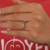 Coffin Cut Lab Grown Diamond Bezel Solitaire Engagement Ring