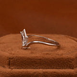 Kite Cut Lab Grown Diamond V Shape Solitaire Engagement Ring