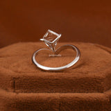 Kite Cut Lab Grown Diamond V Shape Solitaire Engagement Ring