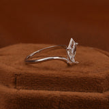 Kite Cut Lab Grown Diamond V Shape Solitaire Engagement Ring