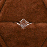 Kite Cut Lab Grown Diamond V Shape Solitaire Engagement Ring