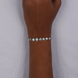 Round Cut Lab Grown Diamond Half Tennis Bracelet