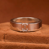 Emerald Cut Lab Grown Diamond Tension Solitaire Men's Ring