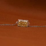 Yellow Radiant Cut Lab Grown Diamond Solitaire Bracelet