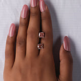 Pink Cushion Cut Lab Grown Diamond Solitaire Stud Earrings