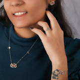 Pink Radiant Cut Lab Grown Diamond Dainty Halo Bracelet