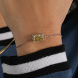 Yellow Radiant Cut Lab Grown Diamond Solitaire Bracelet