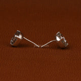 Yellow Cushion Cut Lab Grown Diamond Solitaire Stud Earrings