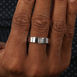 Emerald Cut Lab Grown Diamond Tension Solitaire Men's Ring