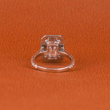 Radiant Cut Lab Grown Diamond Halo & Pave Engagement Ring