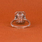 Radiant Cut Lab Grown Diamond Halo & Pave Engagement Ring