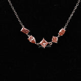 Multiple Cuts Lab Grown Diamond Cluster Pendant Necklace