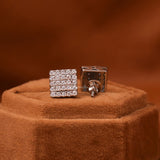 Round Cut Lab Grown Diamond Cluster Stud Earrings